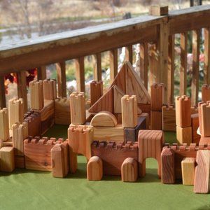 Castle block, mahogany handmade